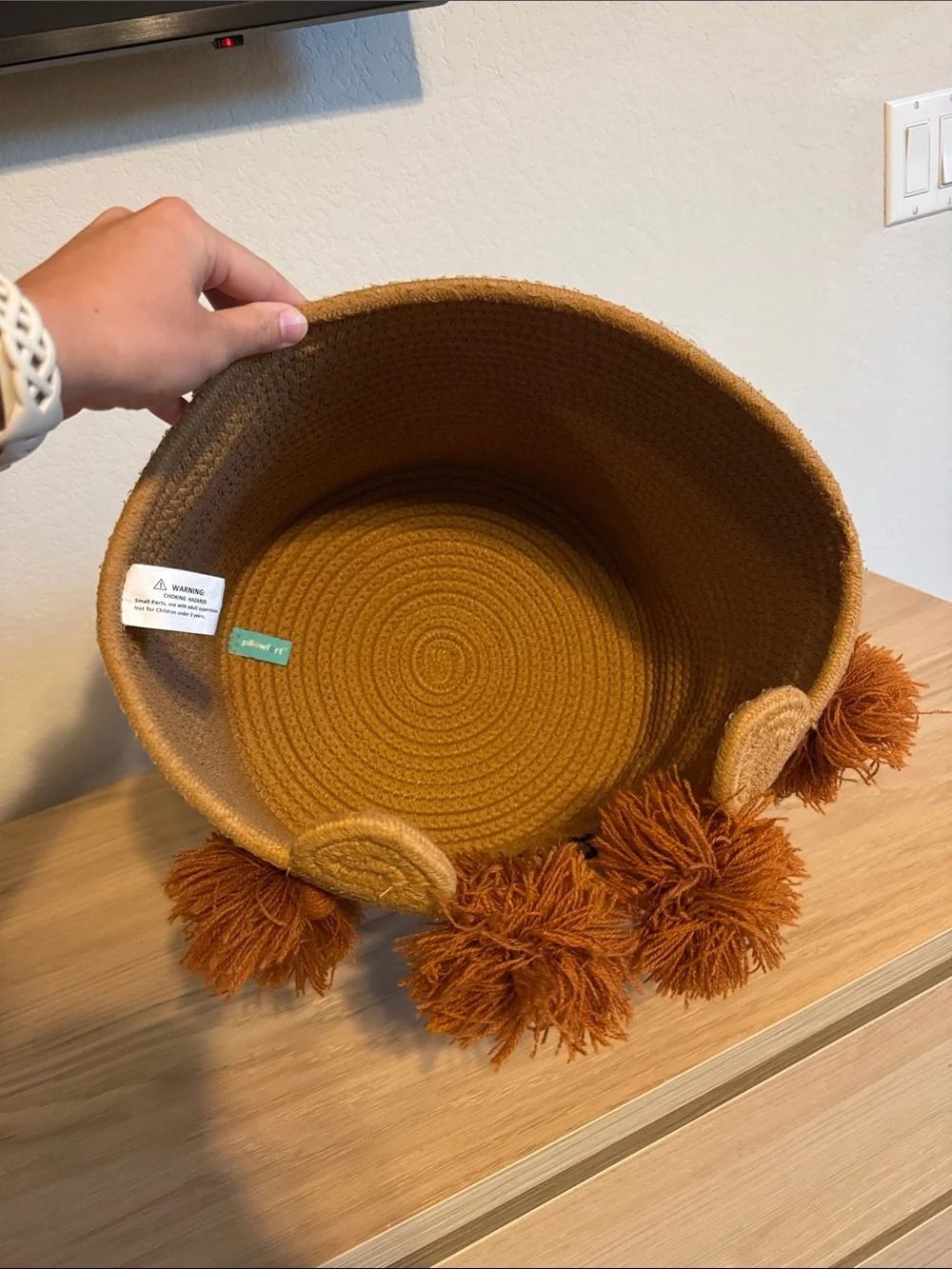 Kids Lion Coiled Rope Basket by Pillowfort at Target - Decorative Toy Bin